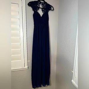 Angel On Fire Maxi Dress - Navy